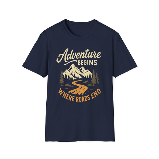 Adventure Begins Where Roads End T-Shirt