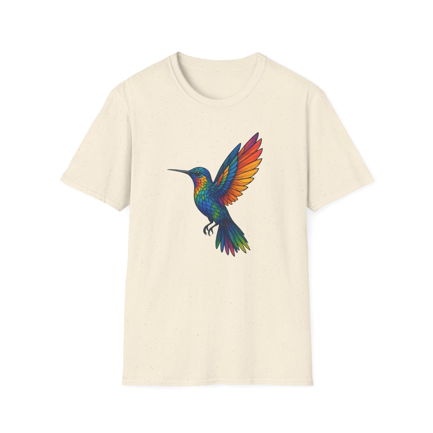 Colorful Stained Glass Hummingbird T-Shirt