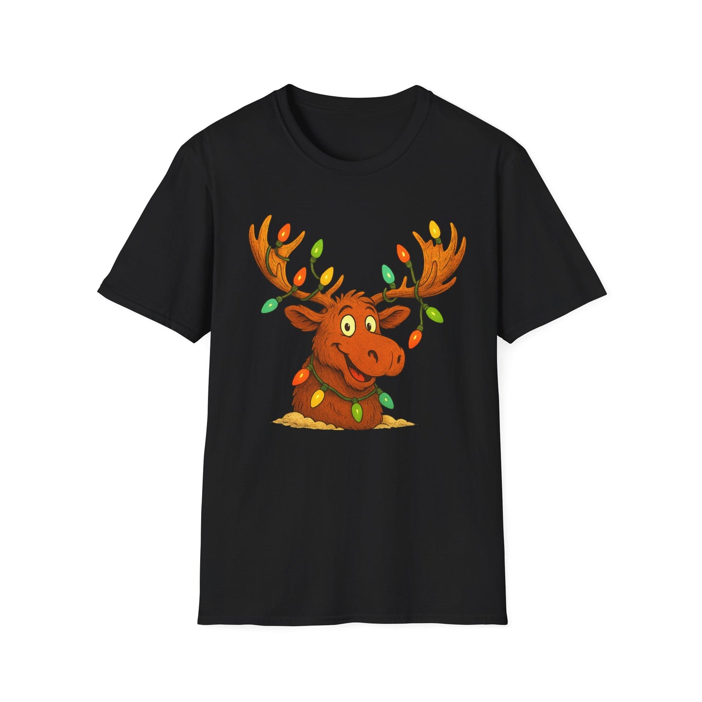 Moose With Christmas Lights T-Shirt