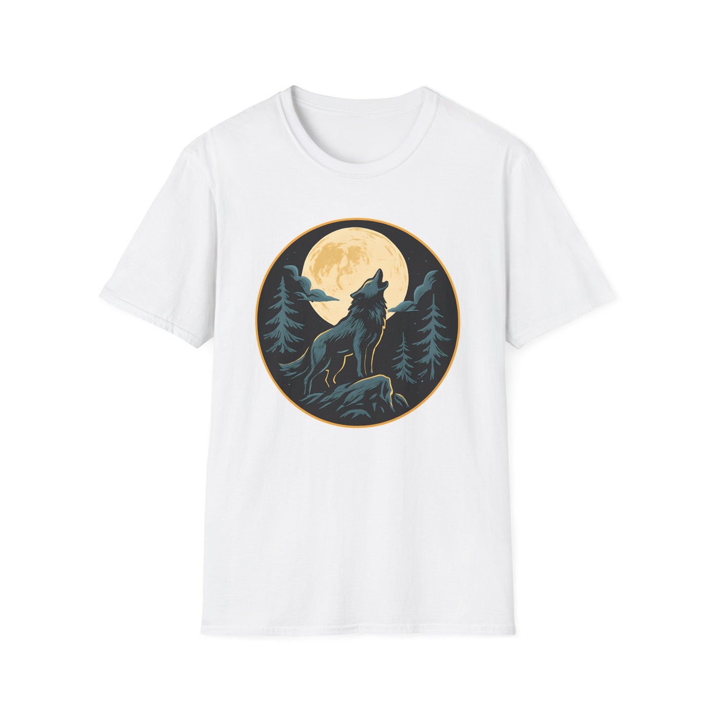 Wolf Howling At Moon T-Shirt