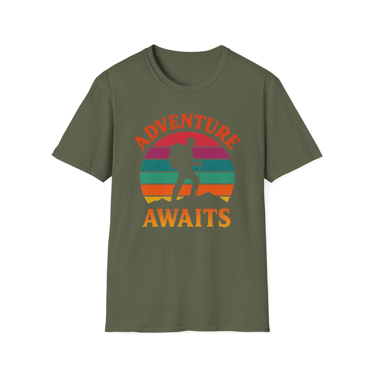 Adventure Awaits Sunset T-Shirt