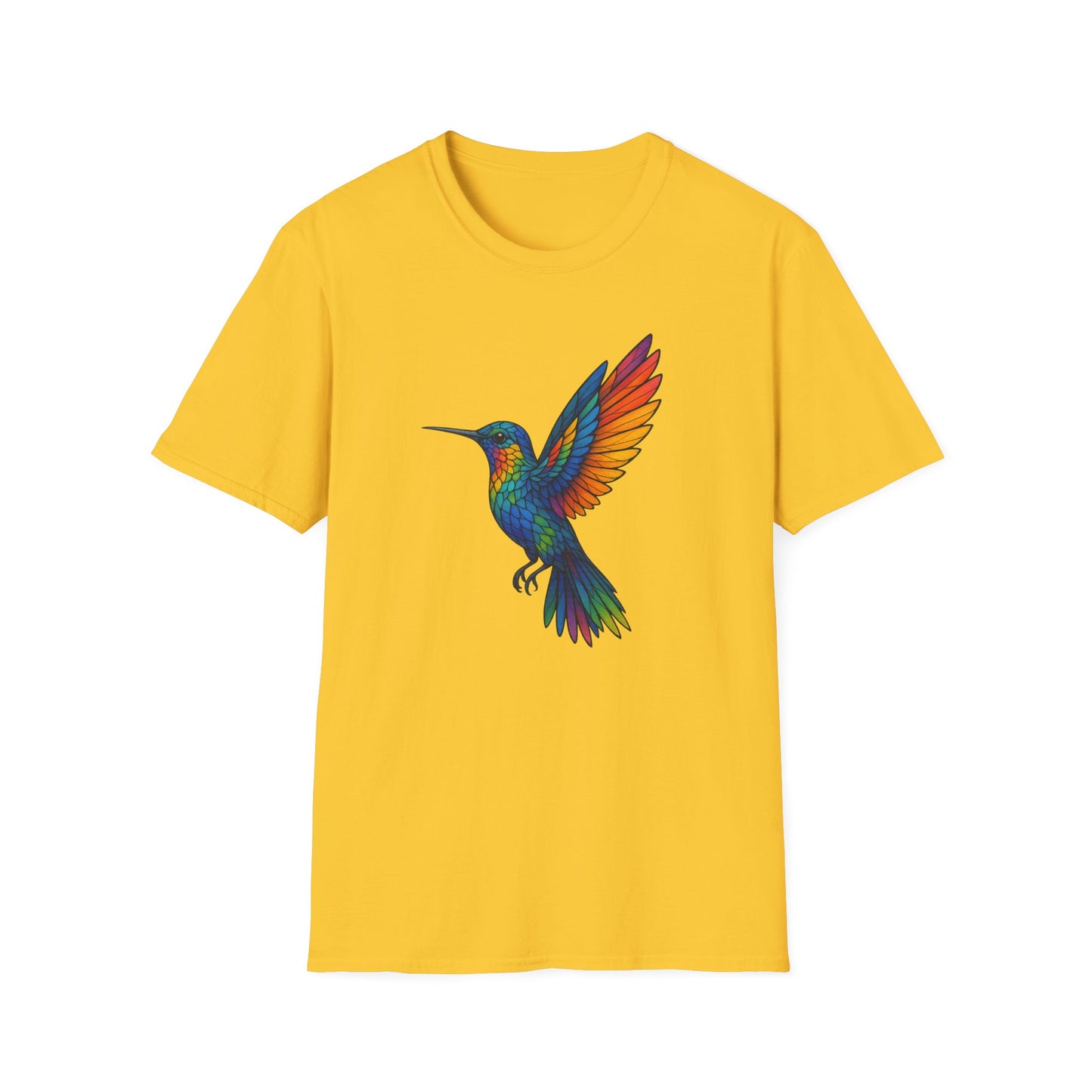 Colorful Stained Glass Hummingbird T-Shirt