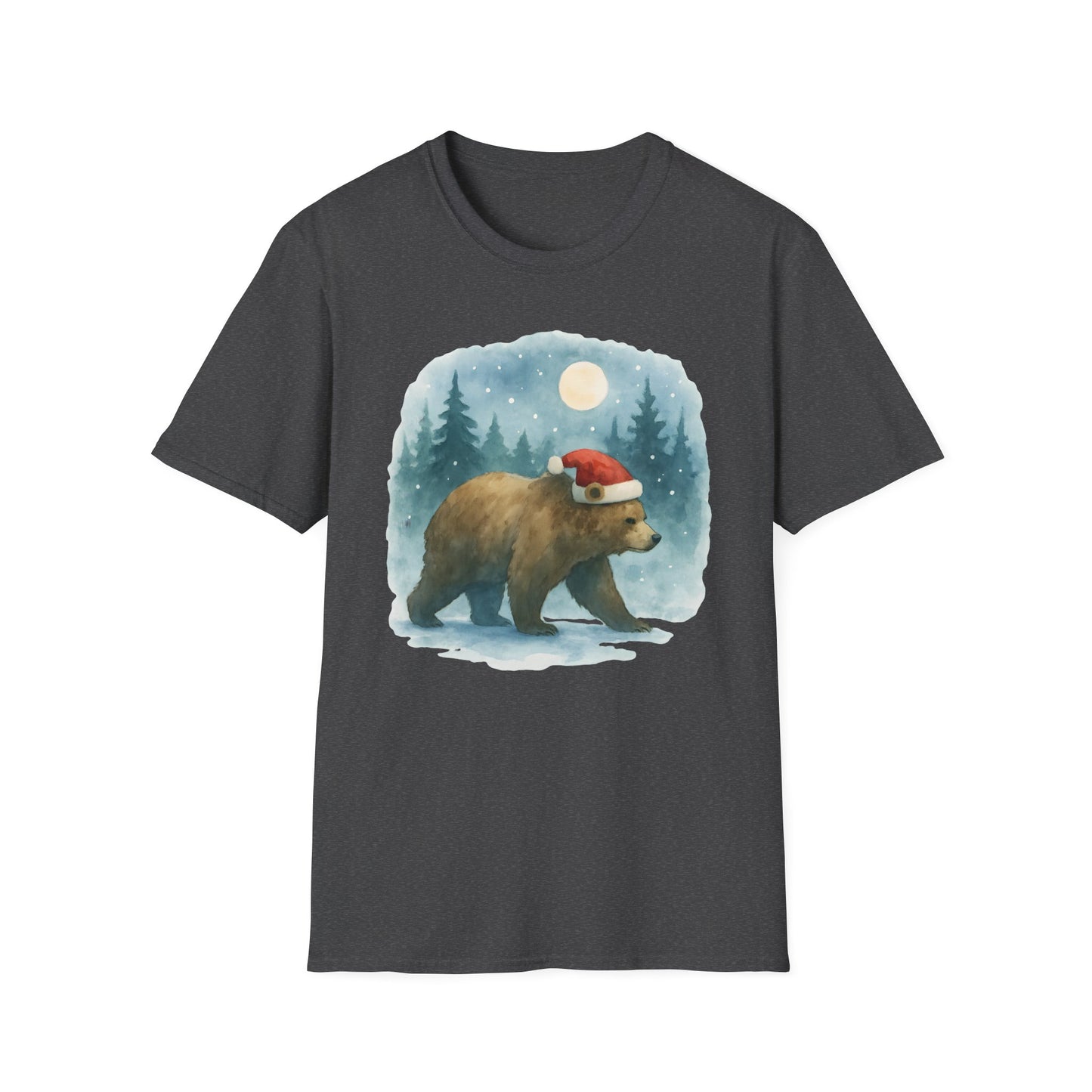 Santa Bear Winter Scene T-Shirt