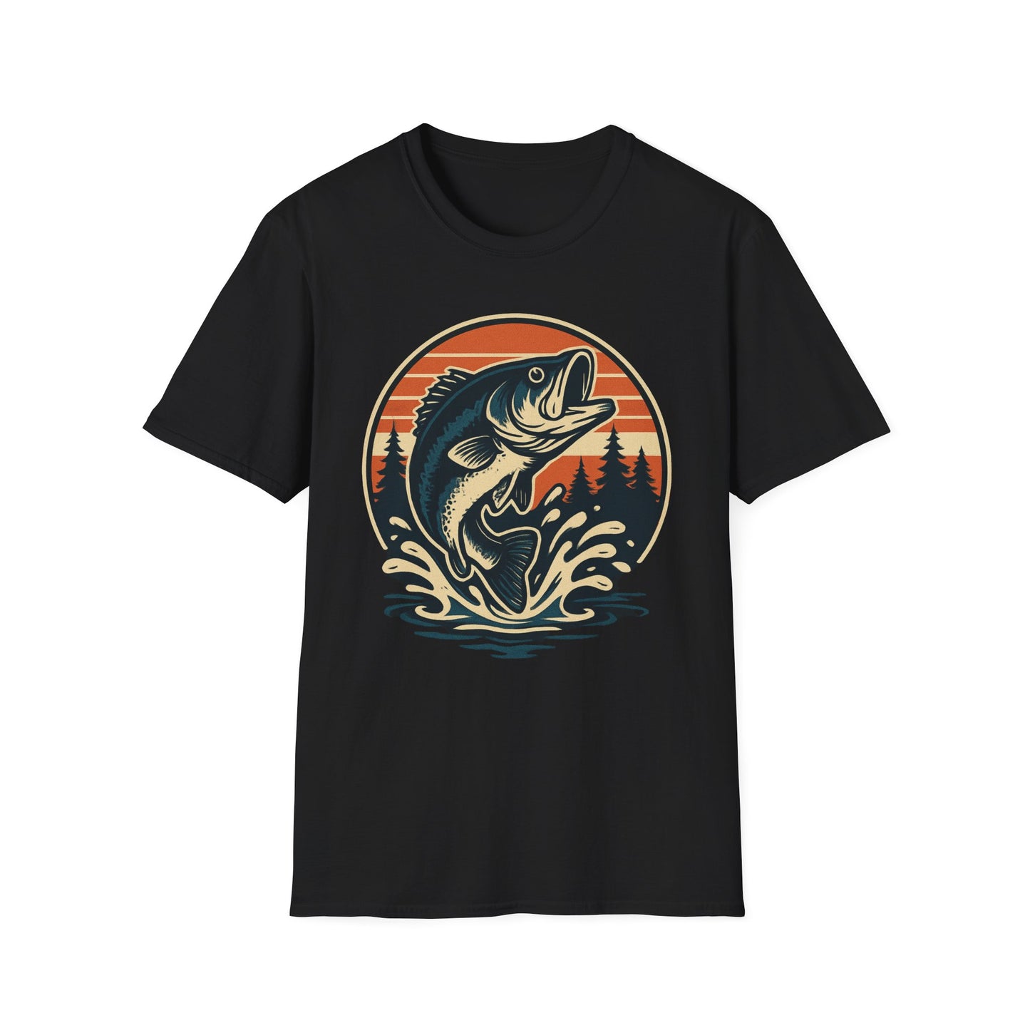 Retro Leaping Bass T-Shirt
