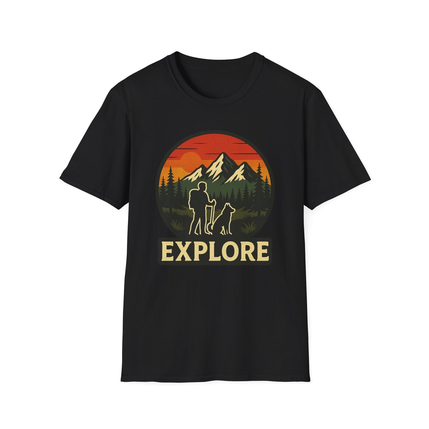 Hiker With Dog Explore T-Shirt