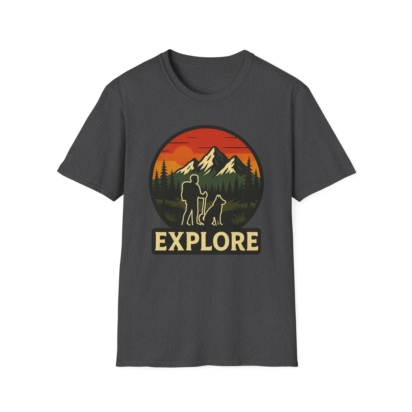 Hiker With Dog Explore T-Shirt