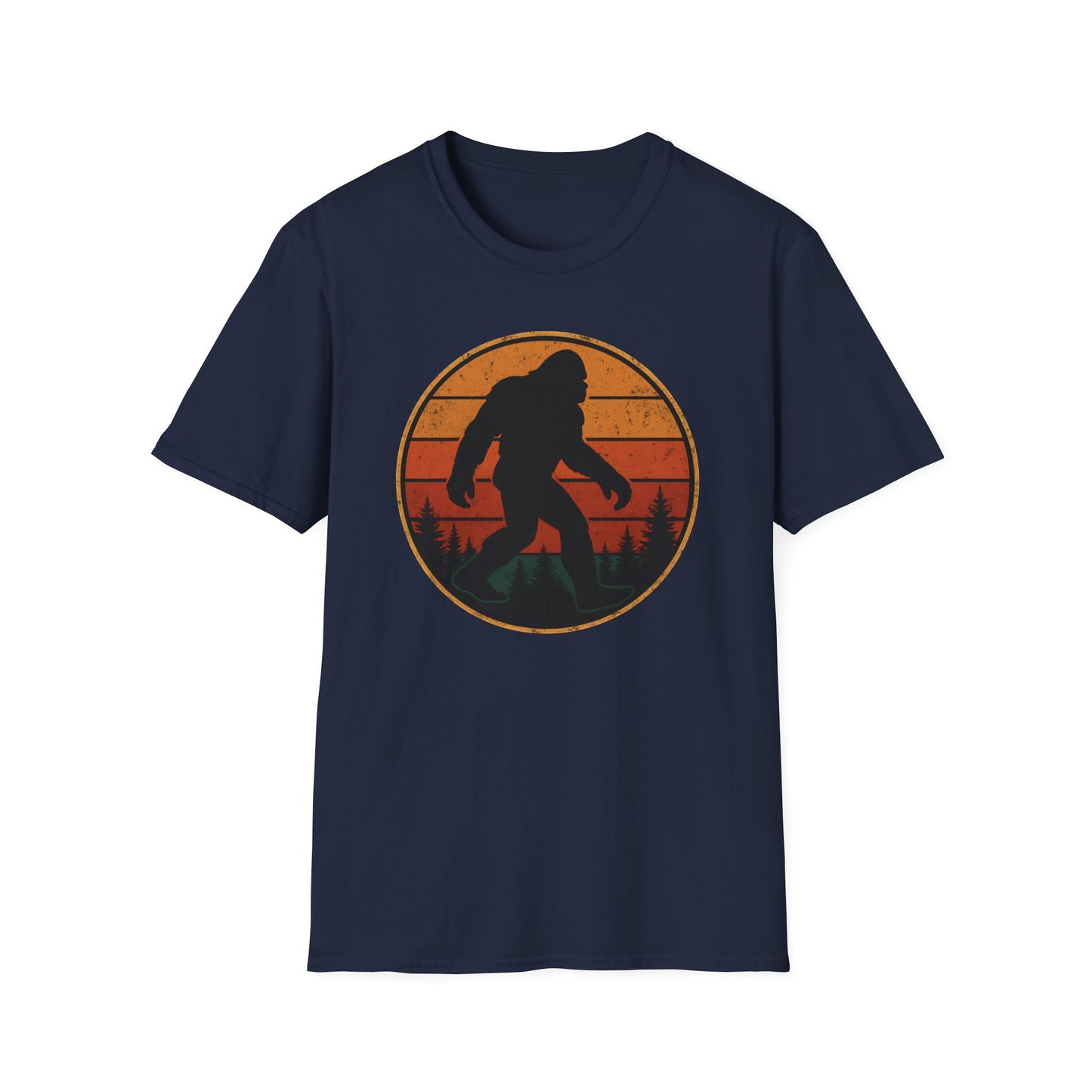 Retro Bigfoot In Forest T-Shirt