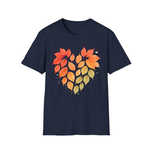 Autumn Heart Leaves T-Shirt