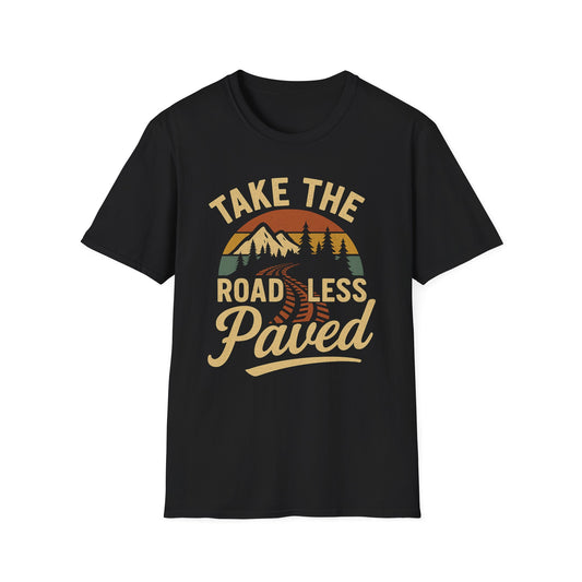 Take The Road Less Paved Retro T-Shirt
