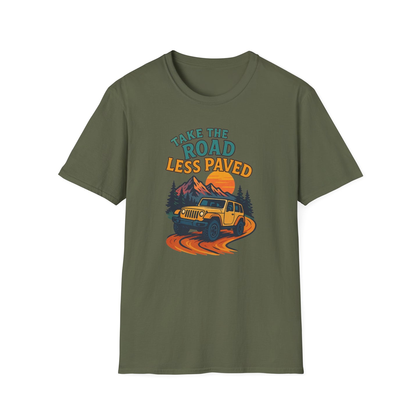 Take The Road Less Paved Colorful T-Shirt