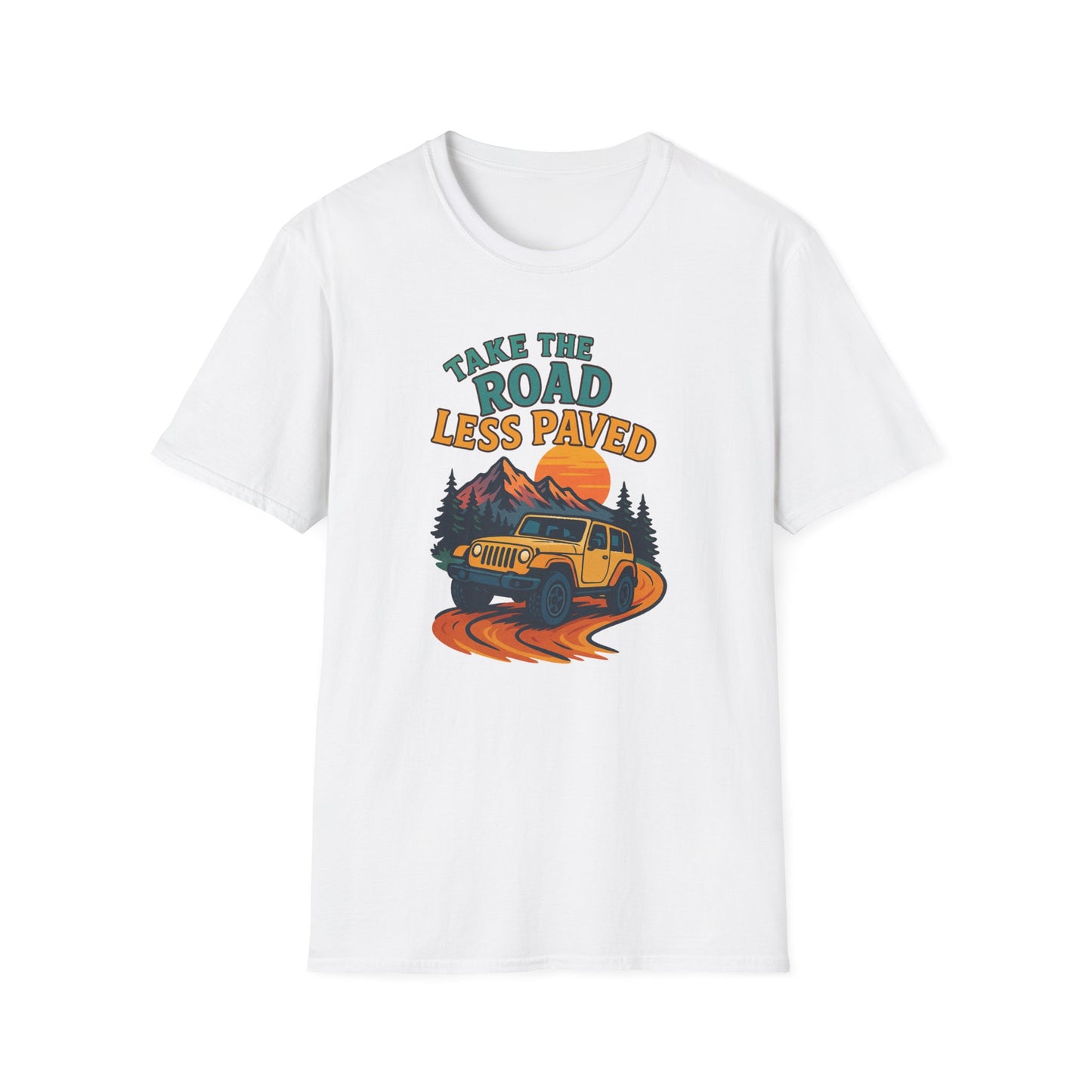 Take The Road Less Paved Colorful T-Shirt