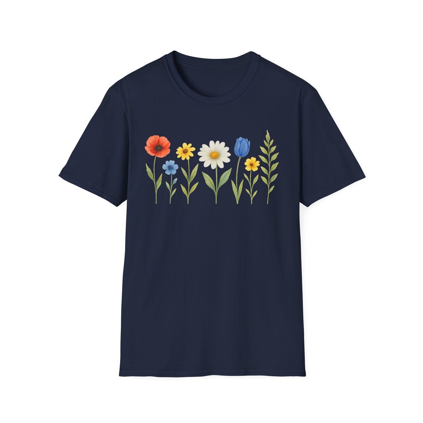 Wildflowers In Row T-Shirt