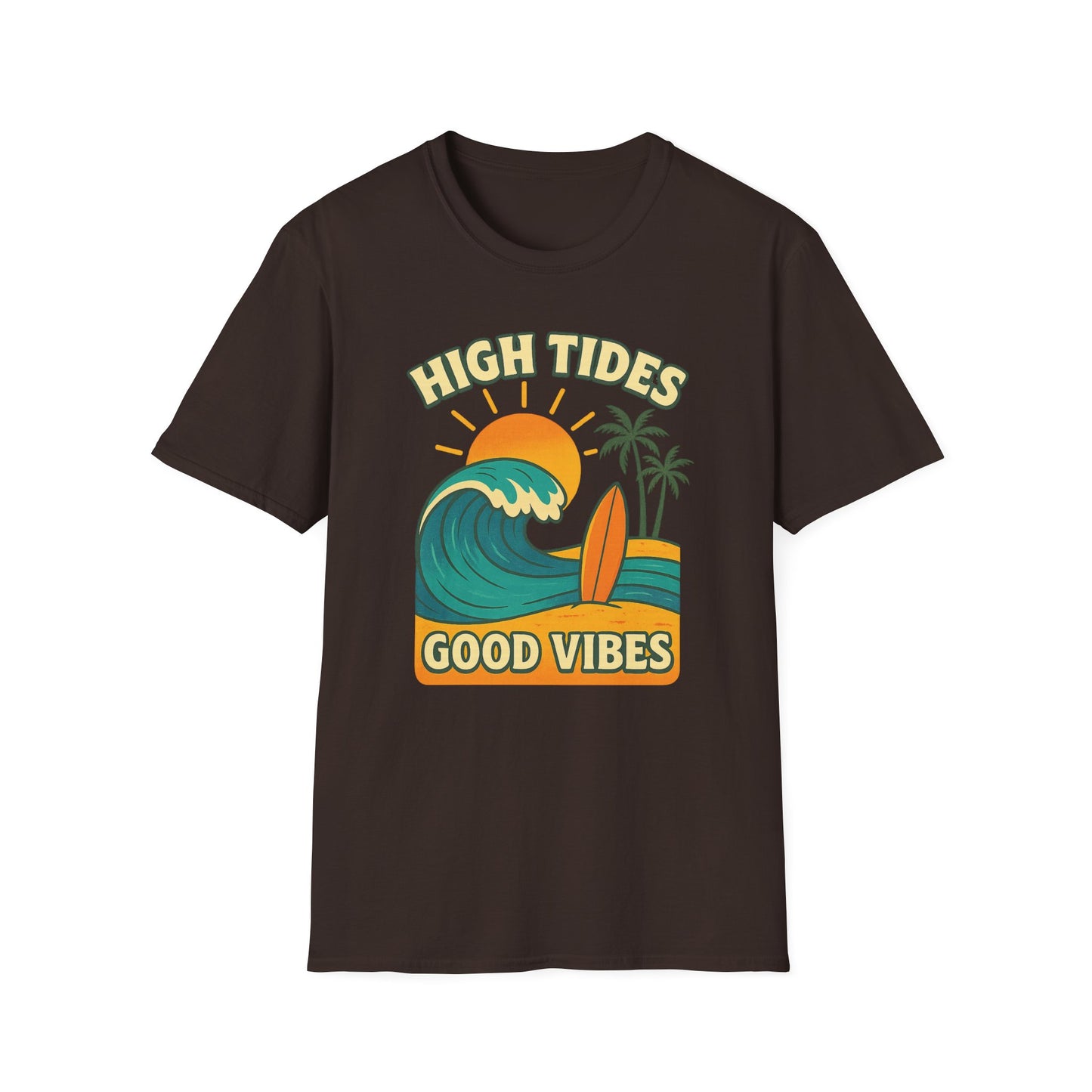 High Tides Good Vibes Surf T-Shirt