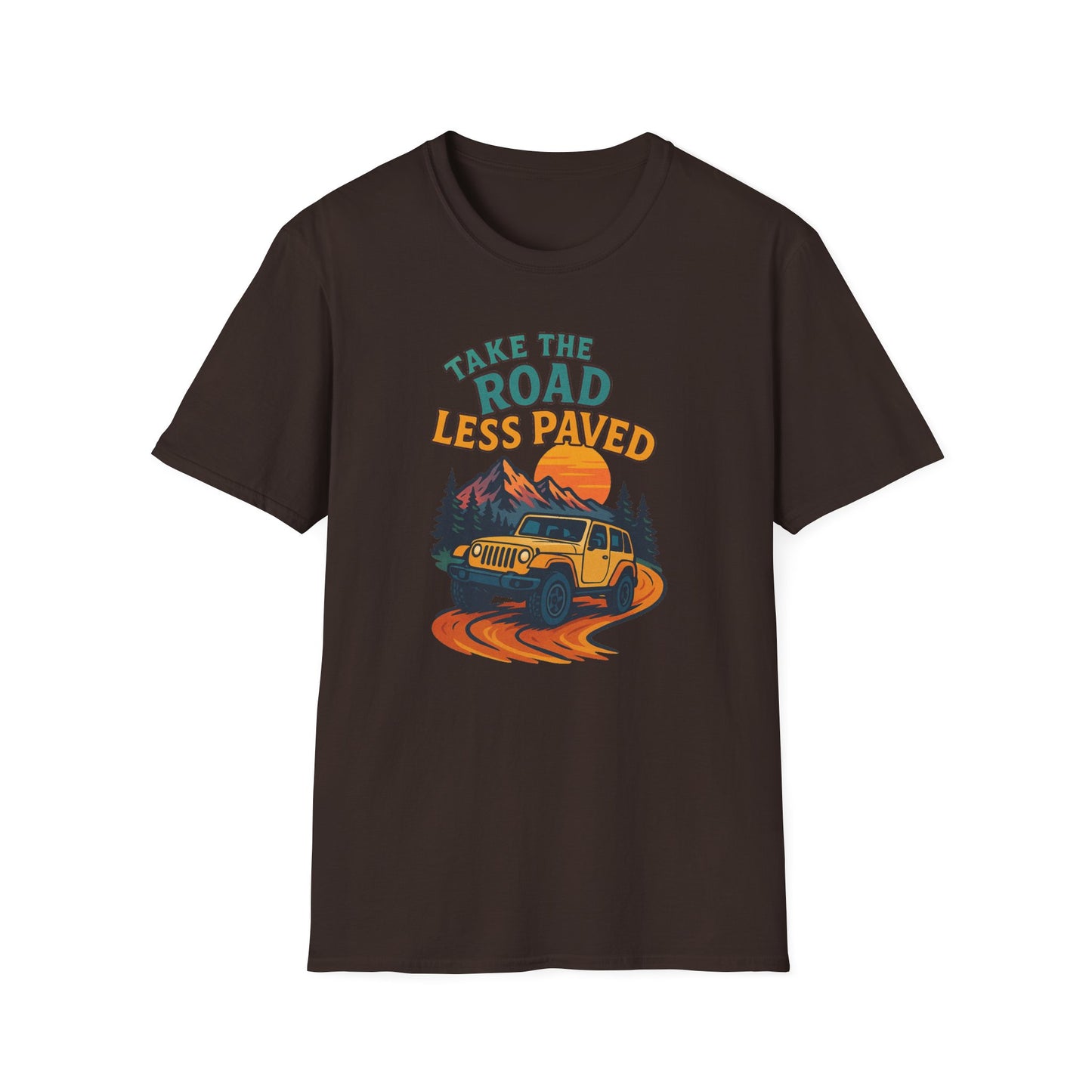 Take The Road Less Paved Colorful T-Shirt