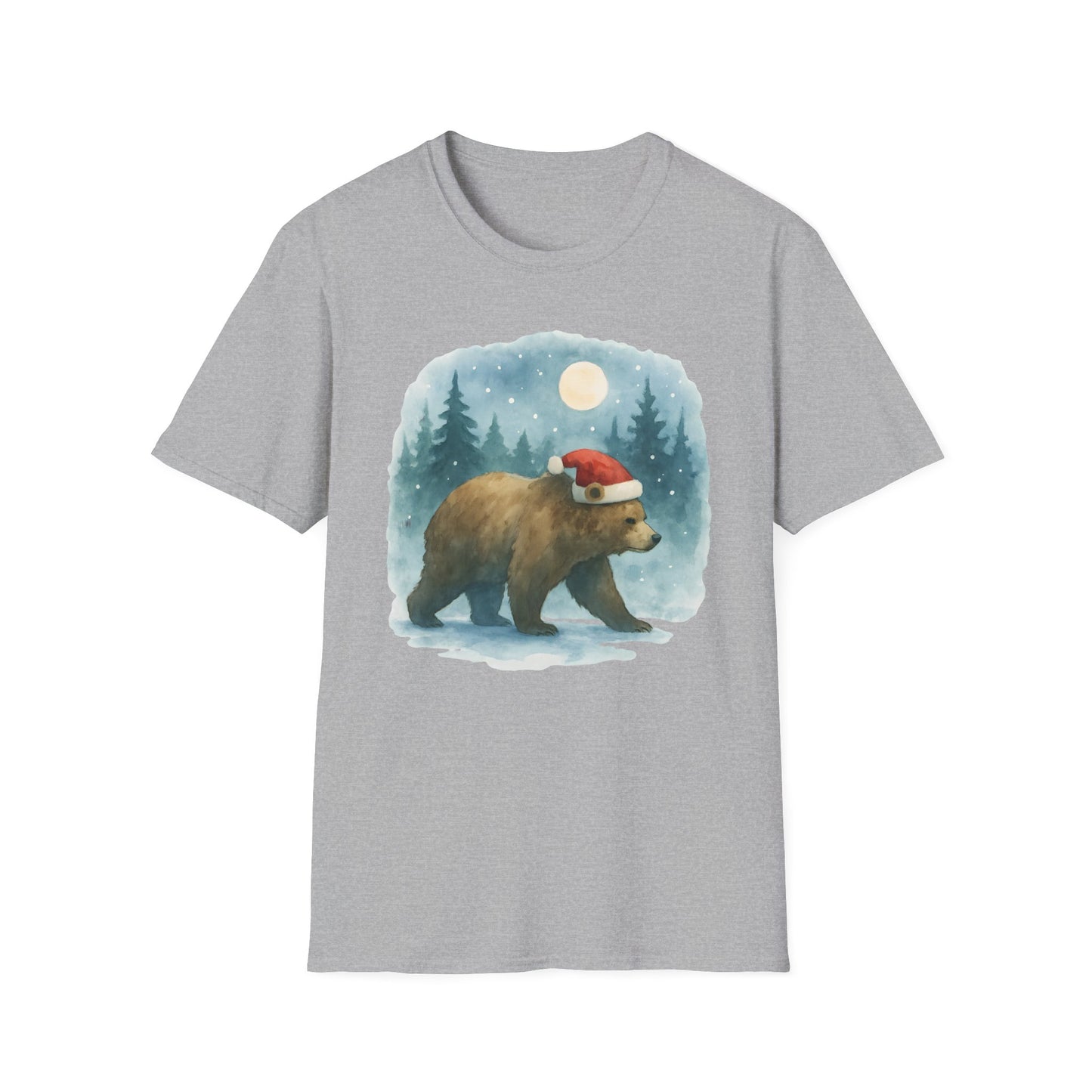 Santa Bear Winter Scene T-Shirt