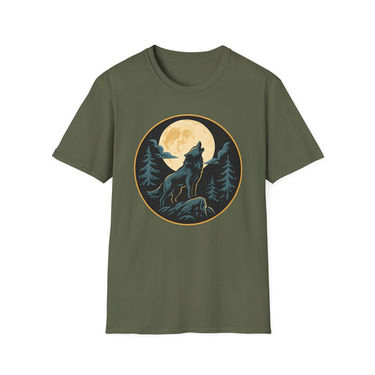 Wolf Howling At Moon T-Shirt