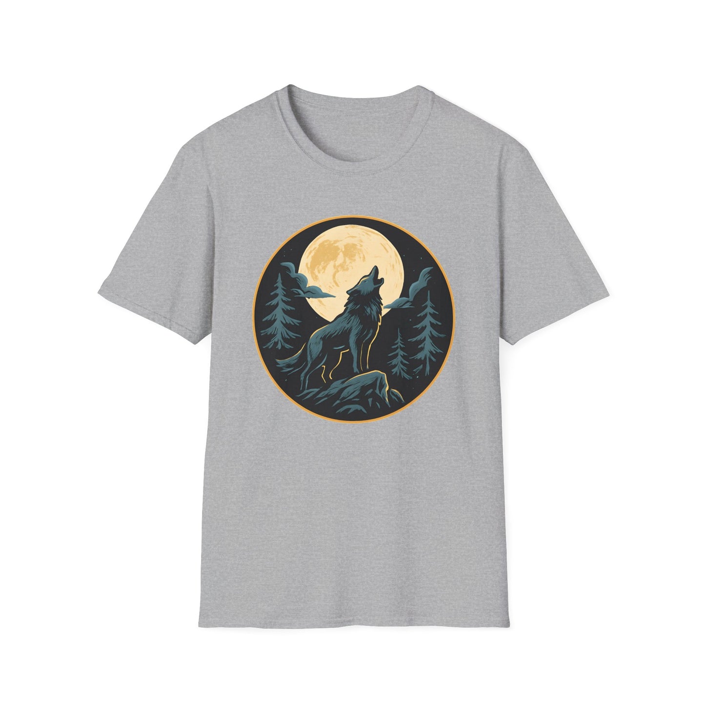 Wolf Howling At Moon T-Shirt