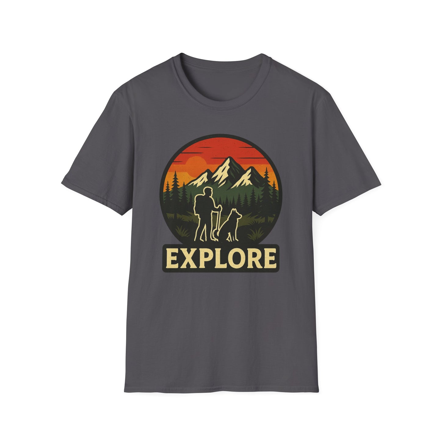 Hiker With Dog Explore T-Shirt