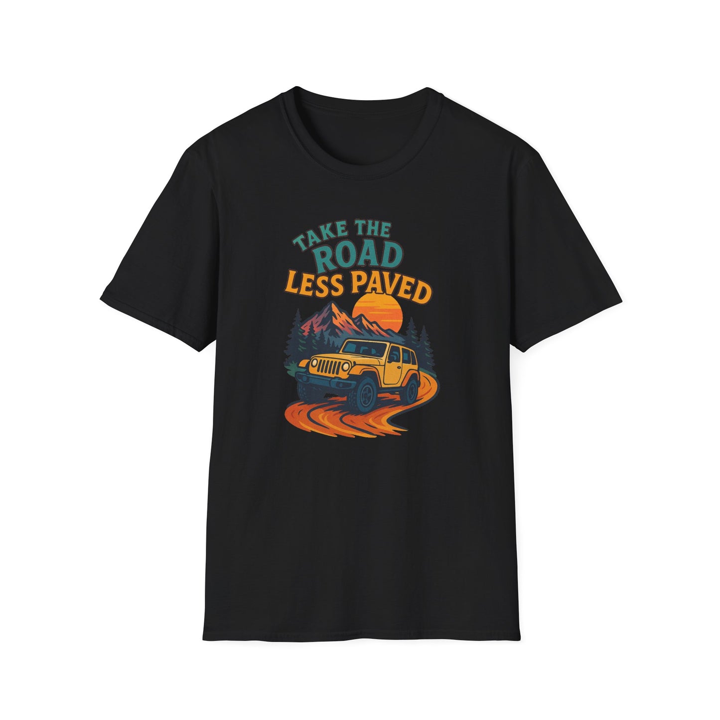 Take The Road Less Paved Colorful T-Shirt