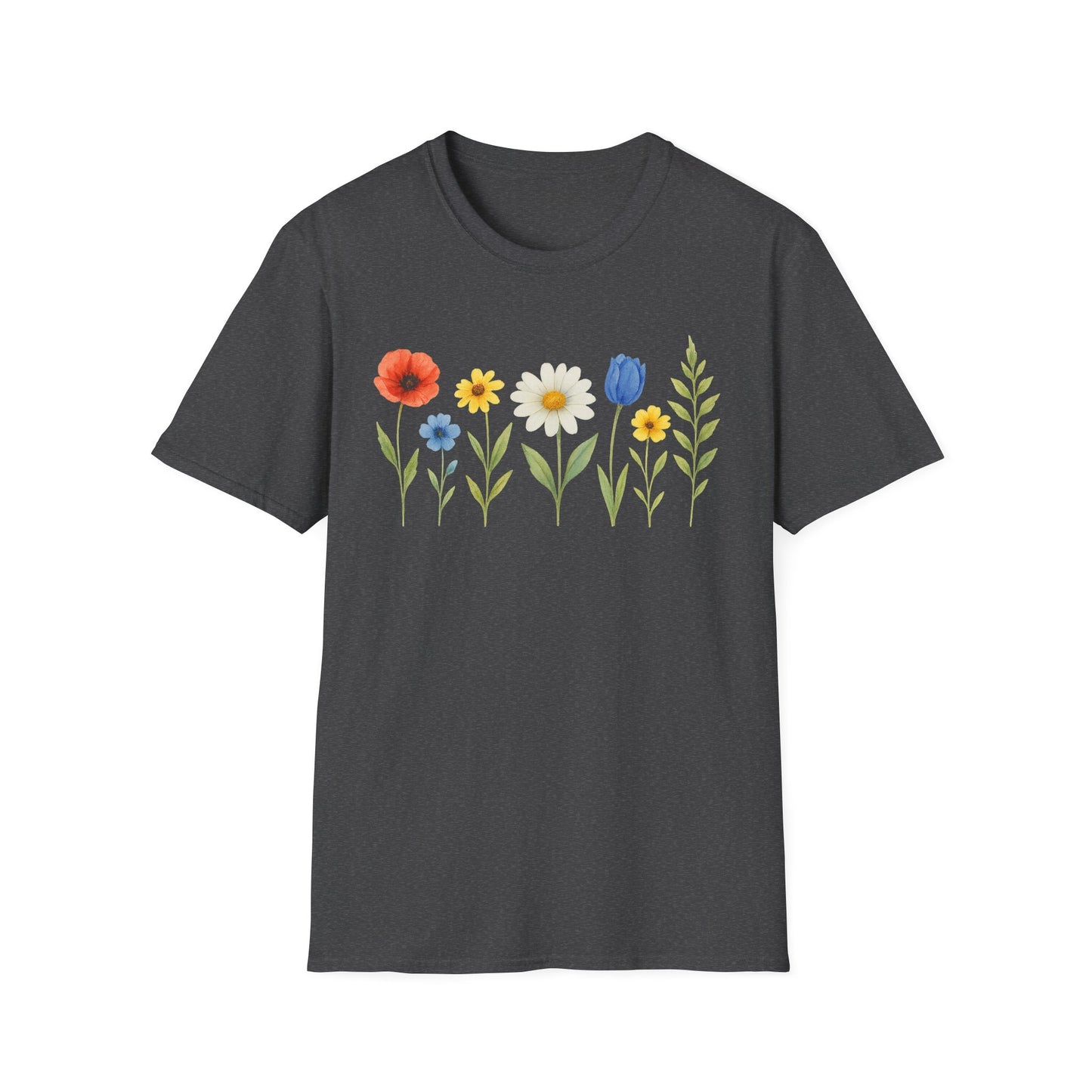 Wildflowers In Row T-Shirt