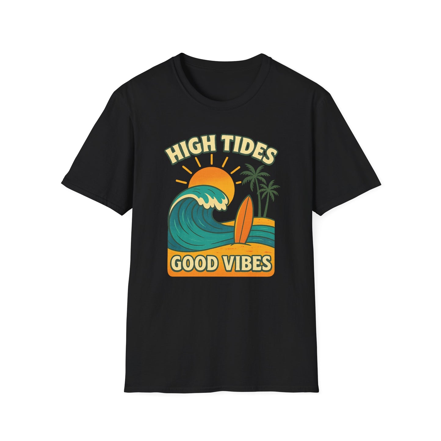 High Tides Good Vibes Surf T-Shirt