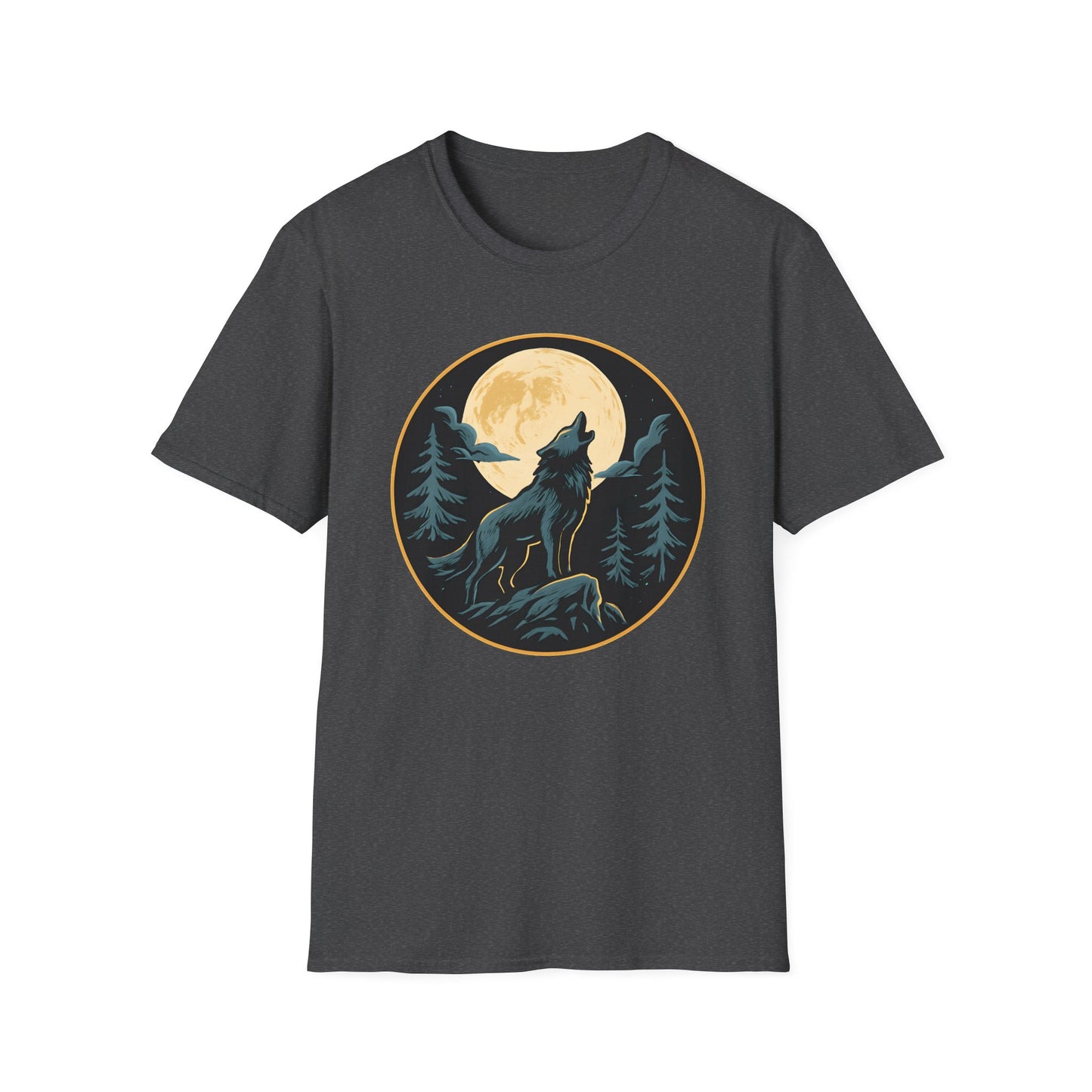 Wolf Howling At Moon T-Shirt