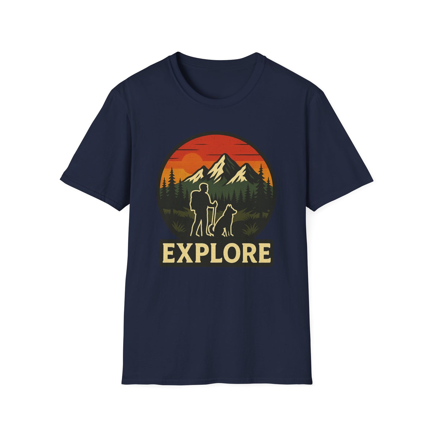 Hiker With Dog Explore T-Shirt