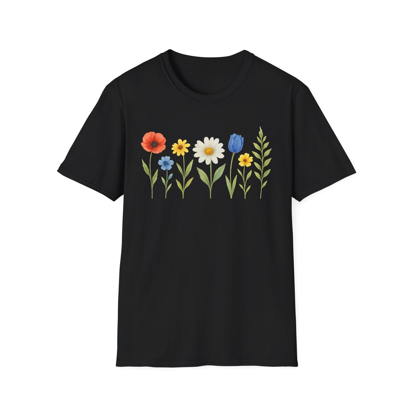 Wildflowers In Row T-Shirt