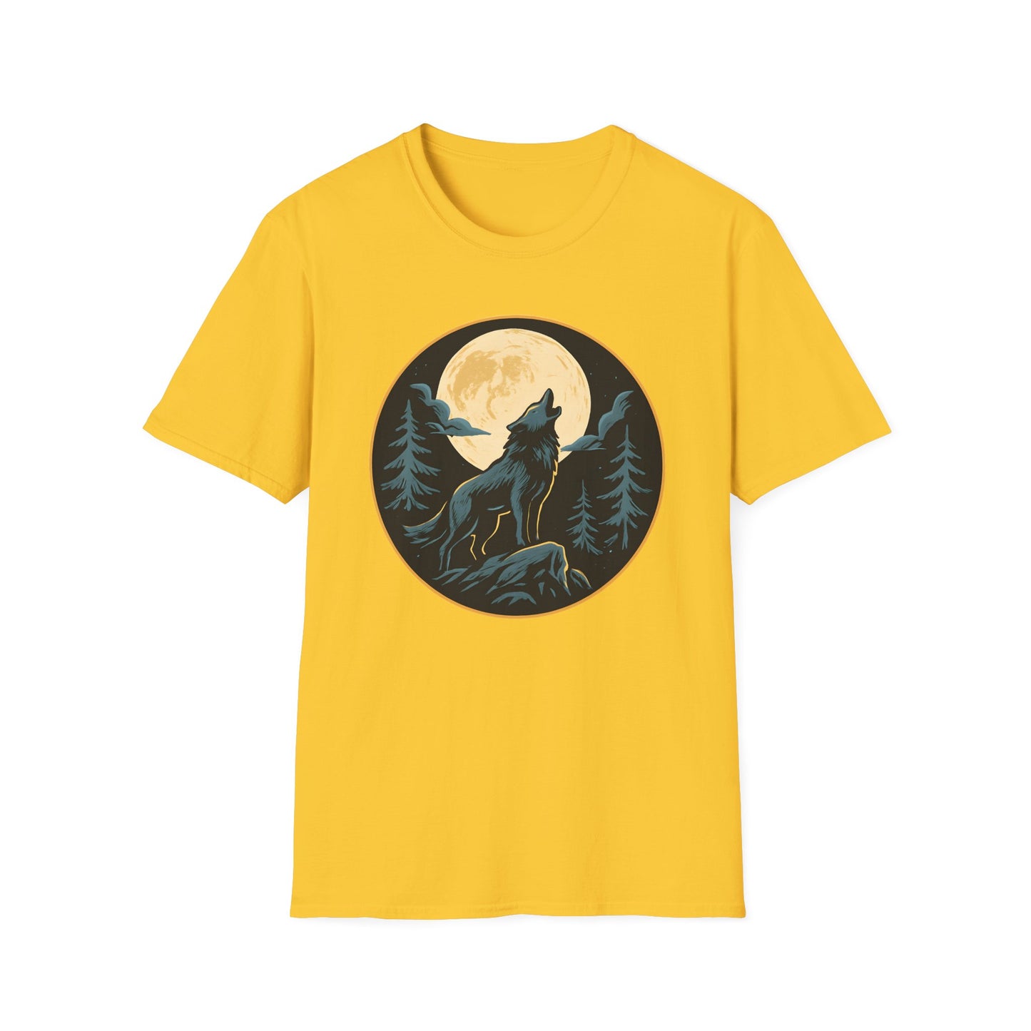 Wolf Howling At Moon T-Shirt