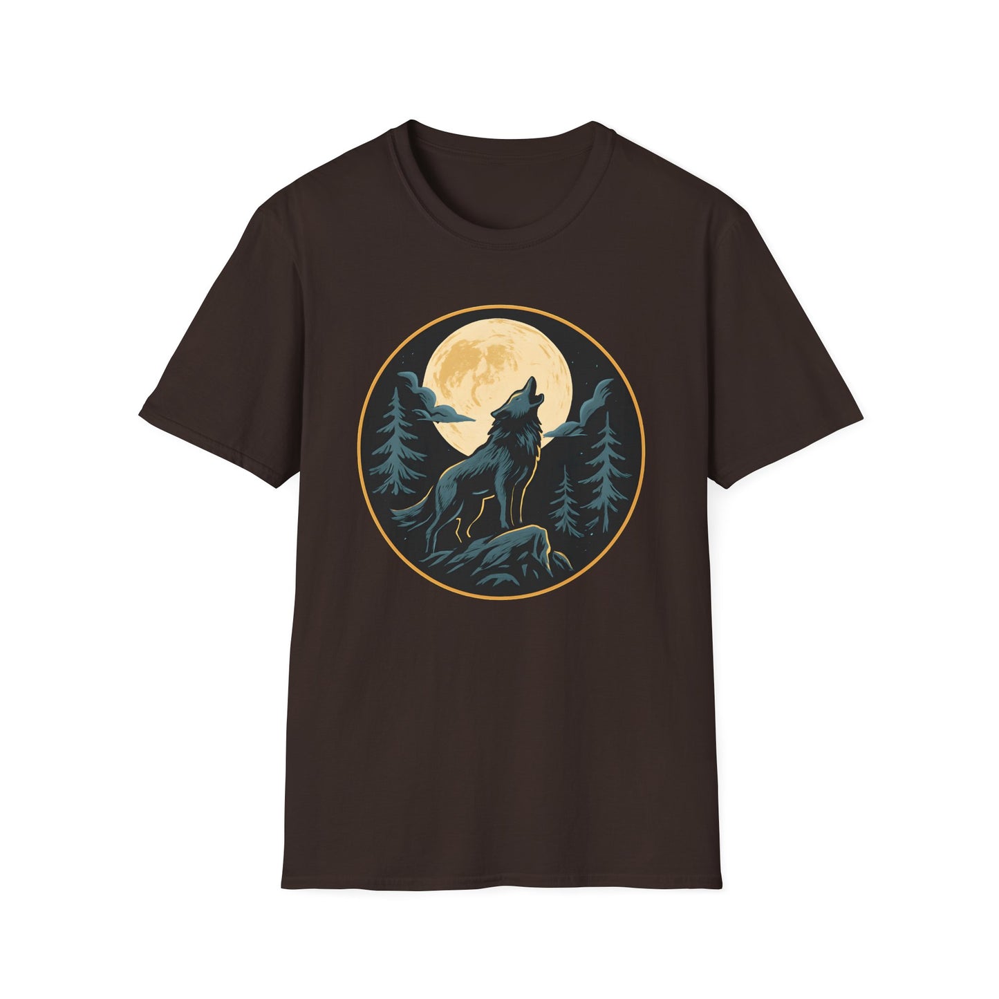 Wolf Howling At Moon T-Shirt