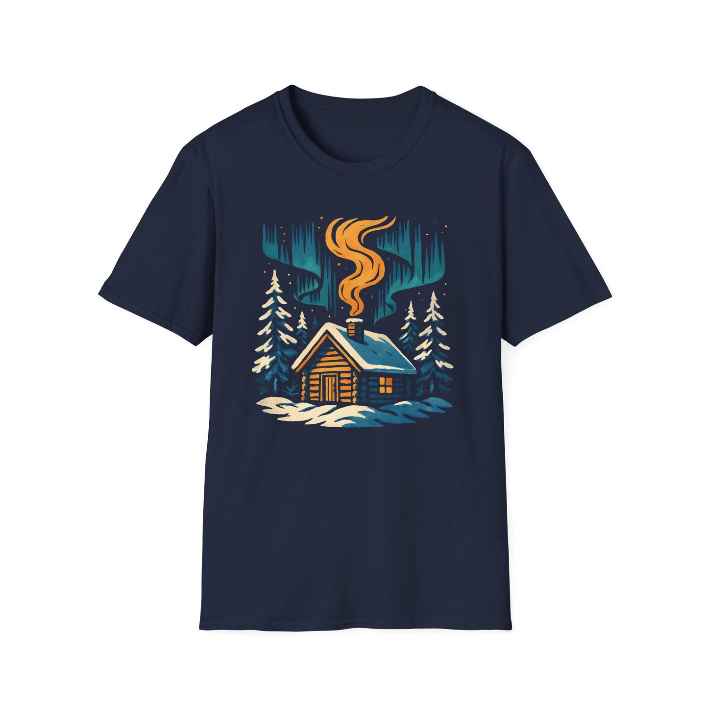 Cabin In Northern Lights T-Shirt
