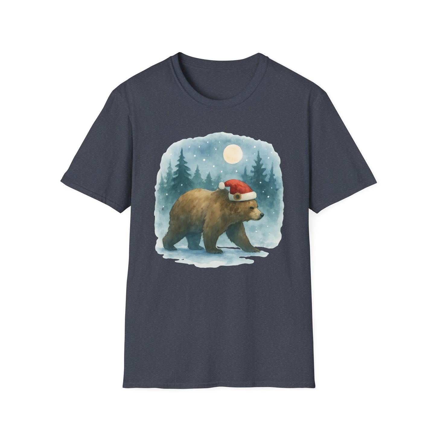 Santa Bear Winter Scene T-Shirt