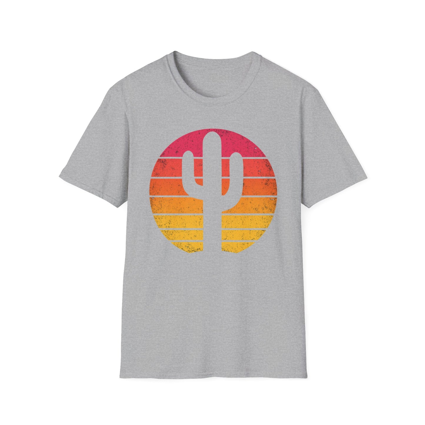 Retro Sunset Cactus Silhouette T-Shirt