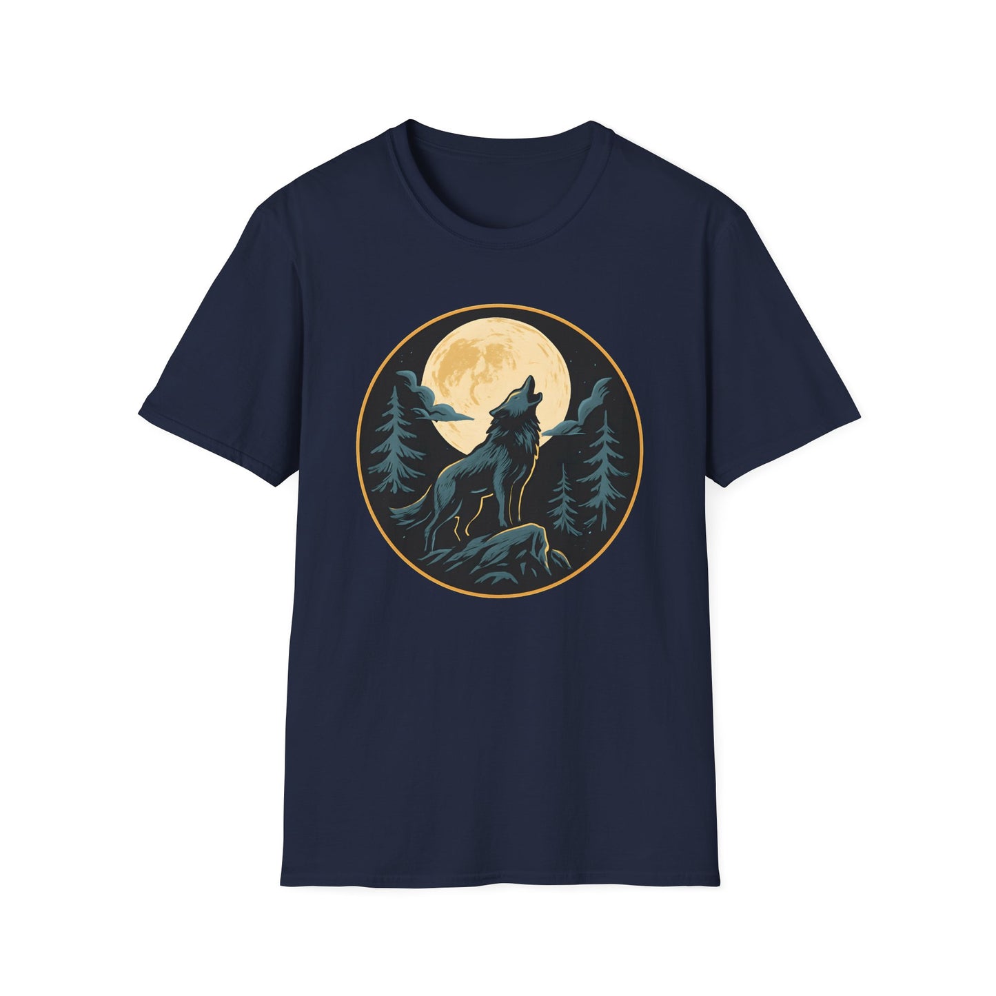 Wolf Howling At Moon T-Shirt