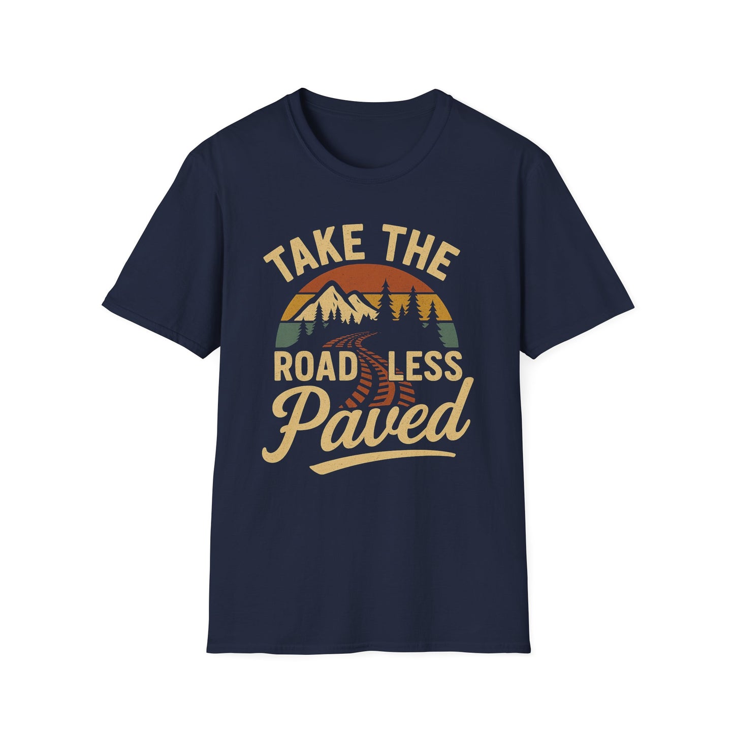 Take The Road Less Paved Retro T-Shirt