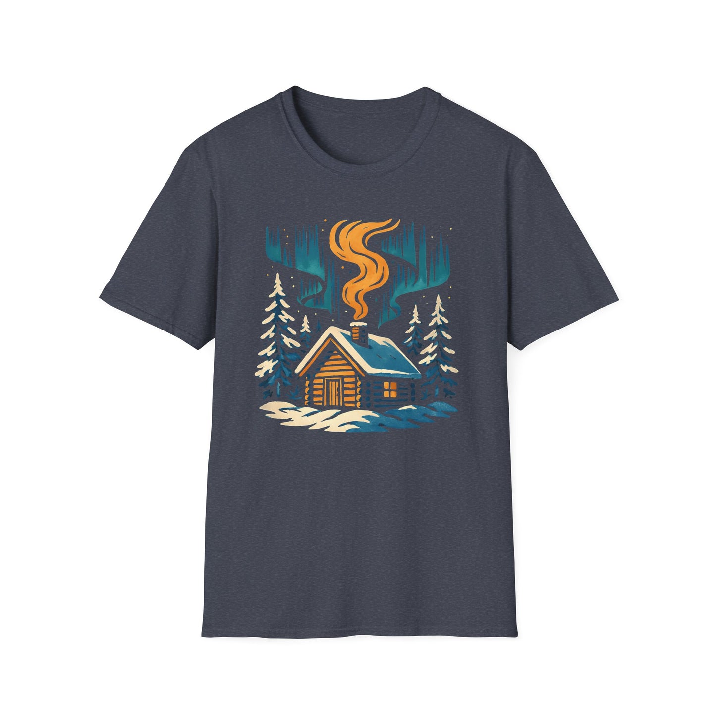 Cabin In Northern Lights T-Shirt
