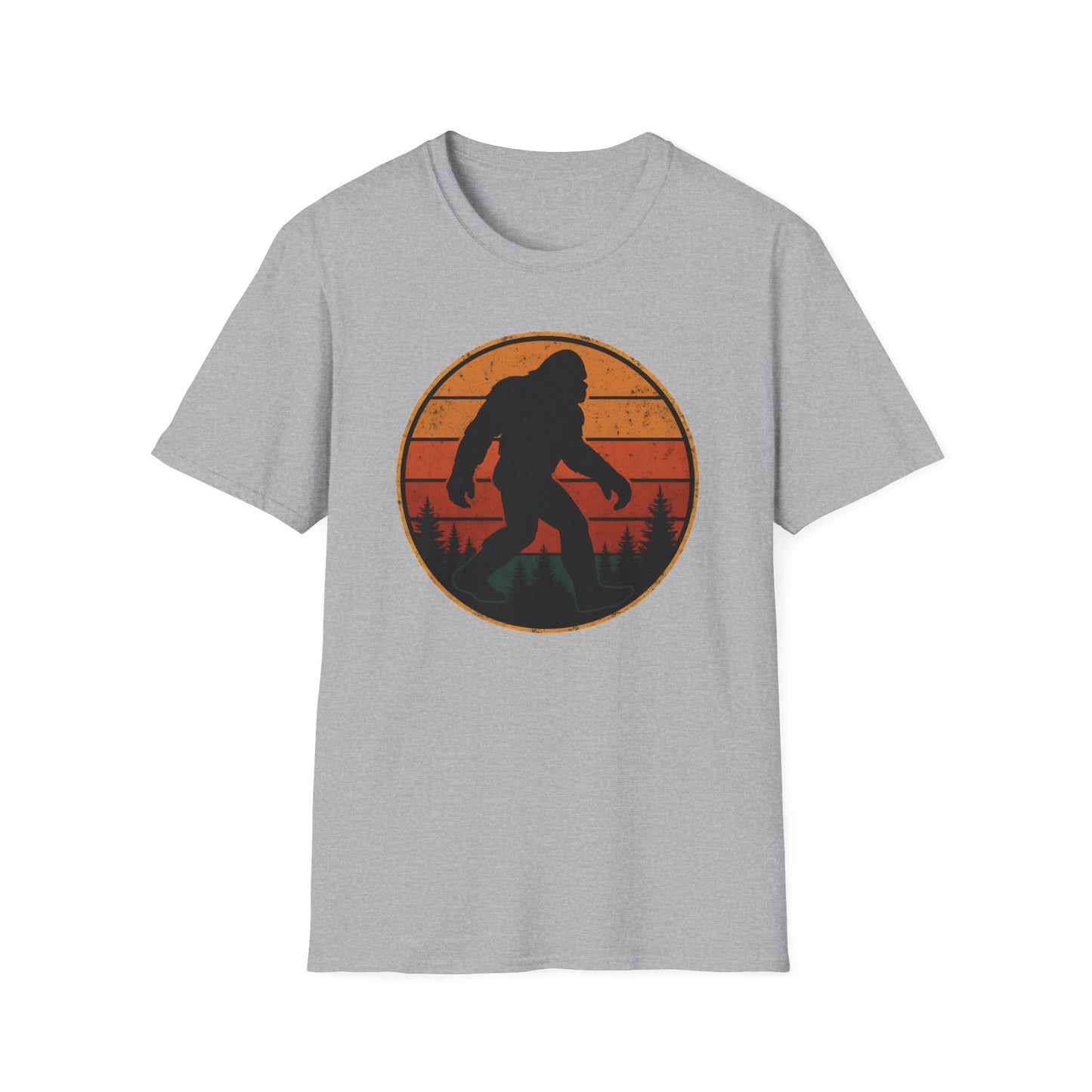 Retro Bigfoot In Forest T-Shirt