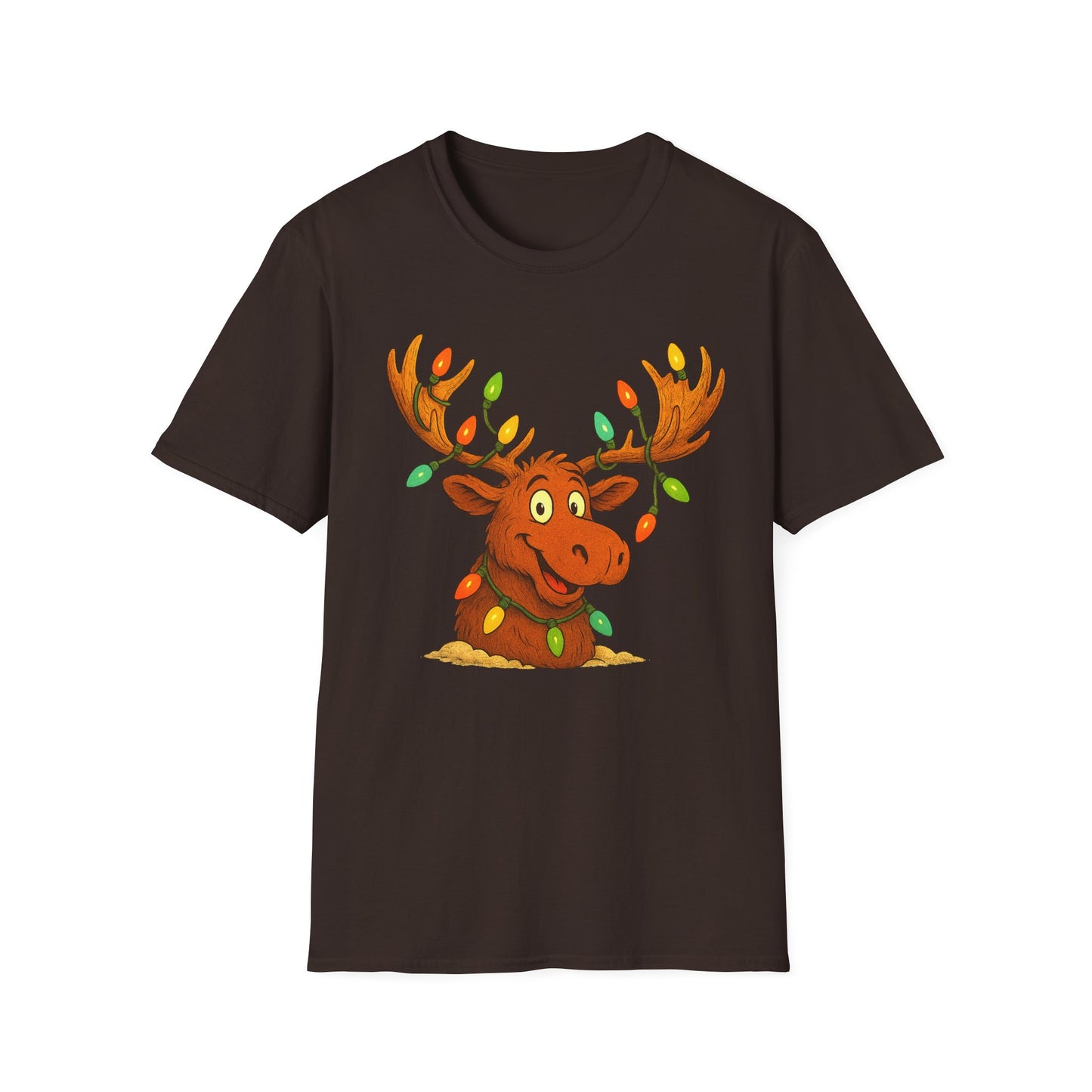 Moose With Christmas Lights T-Shirt