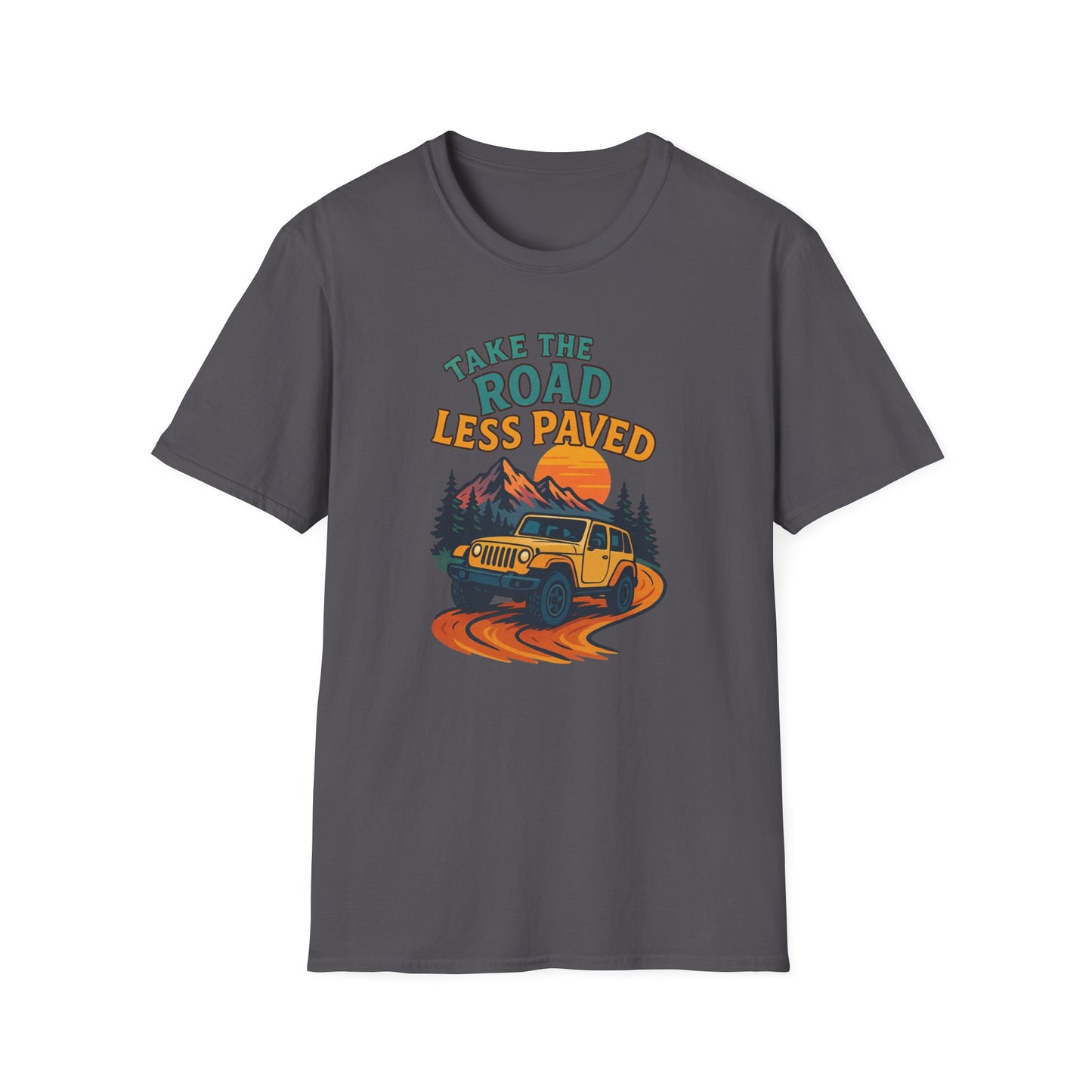 Take The Road Less Paved Colorful T-Shirt