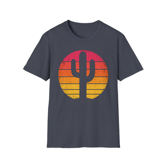 Retro Sunset Cactus Silhouette T-Shirt