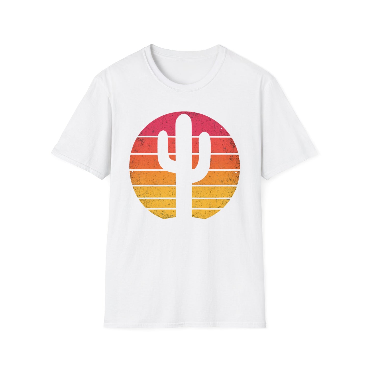 Retro Sunset Cactus Silhouette T-Shirt