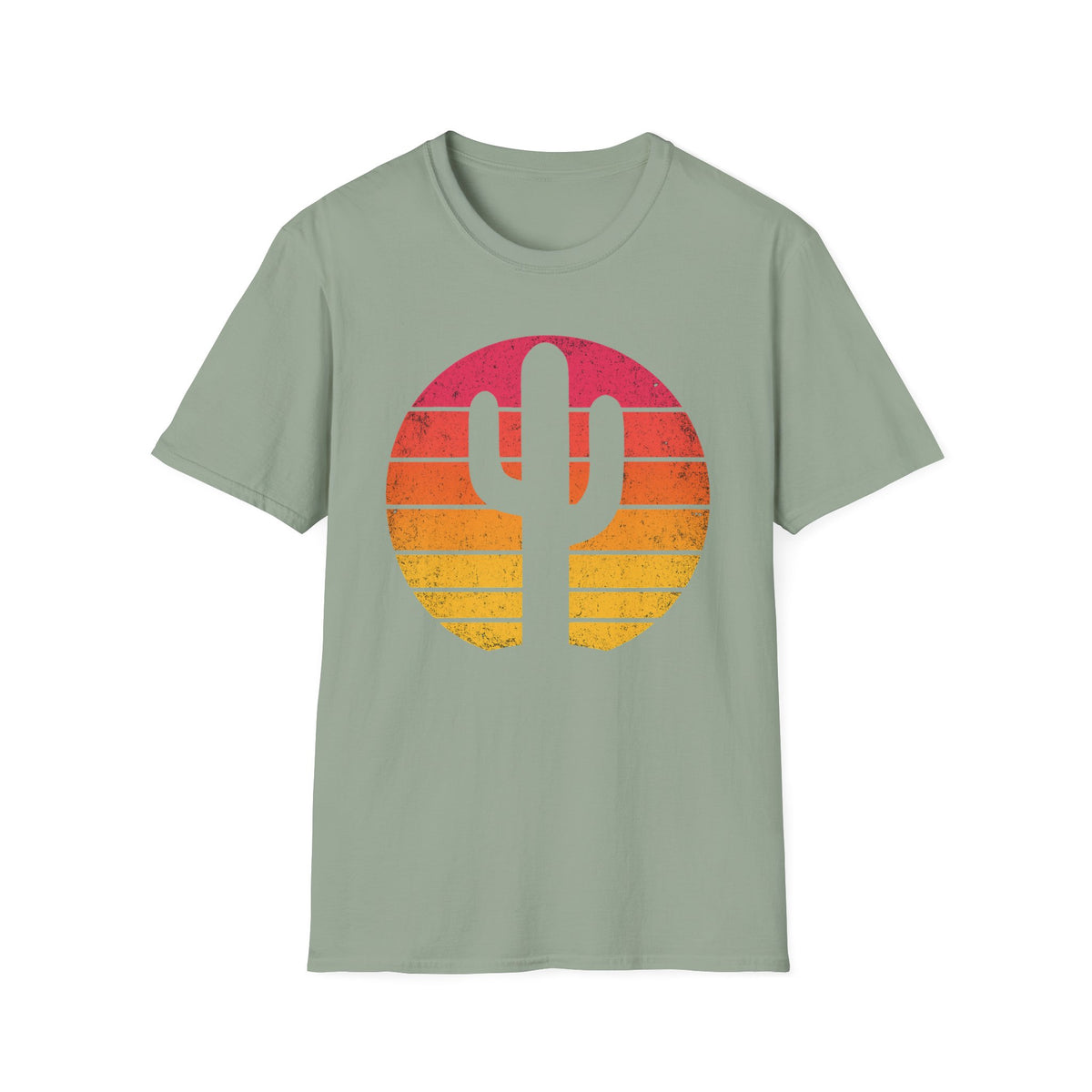 Retro Sunset Cactus Silhouette T-Shirt