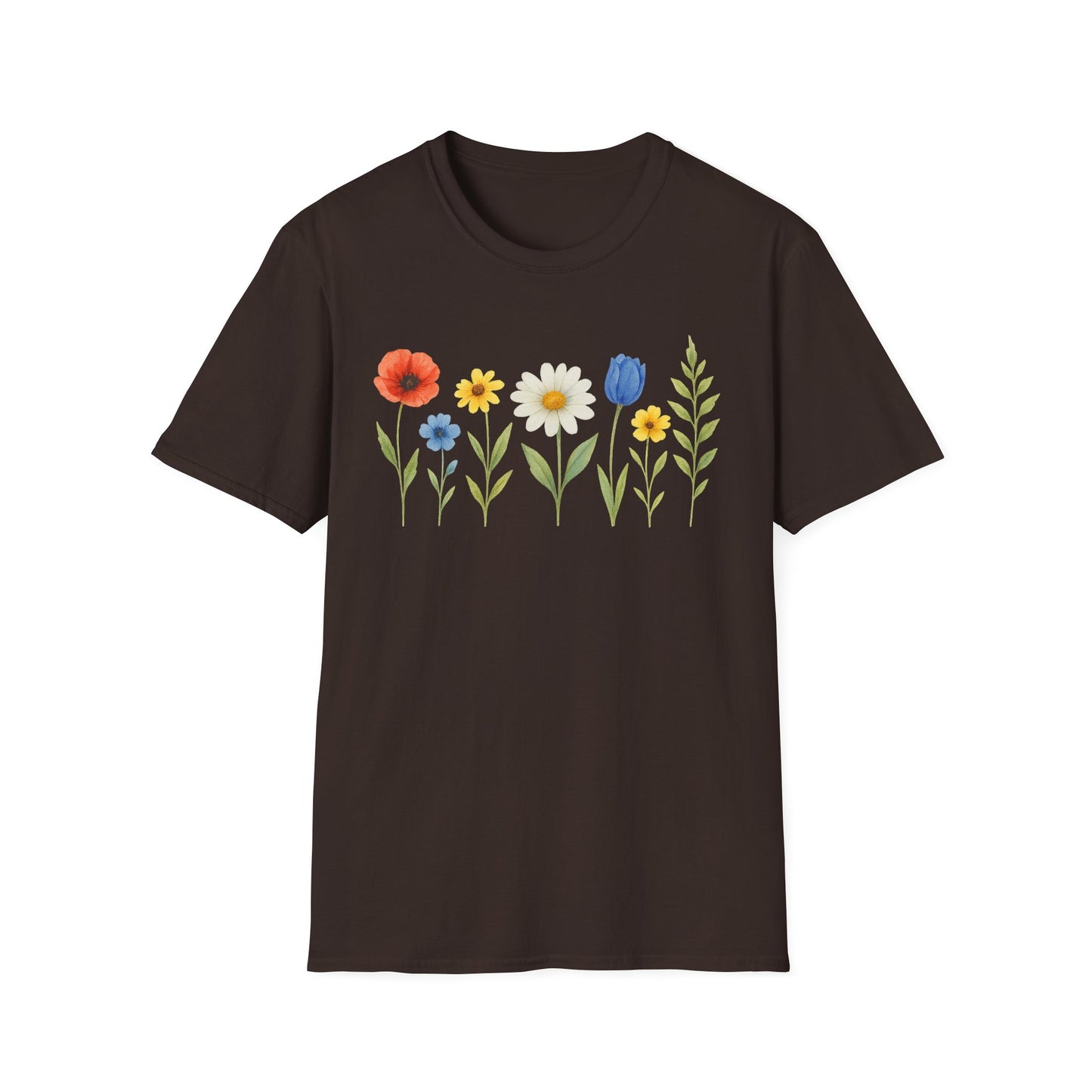 Wildflowers In Row T-Shirt