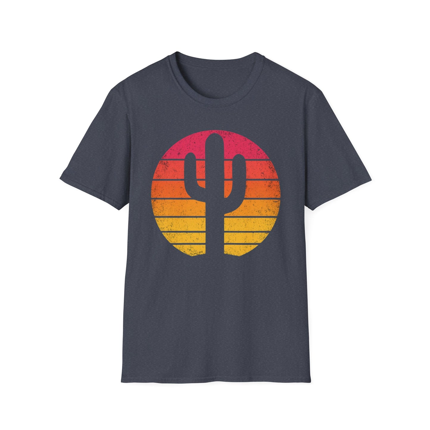 Retro Sunset Cactus Silhouette T-Shirt
