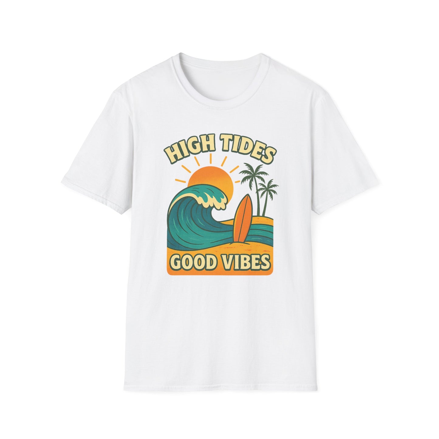 High Tides Good Vibes Surf T-Shirt