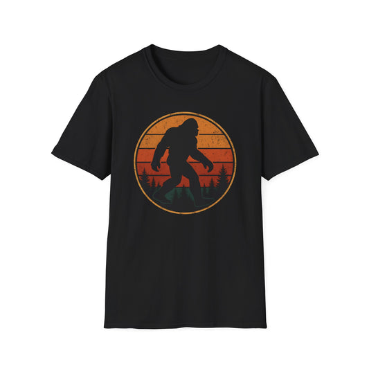 Retro Bigfoot In Forest T-Shirt
