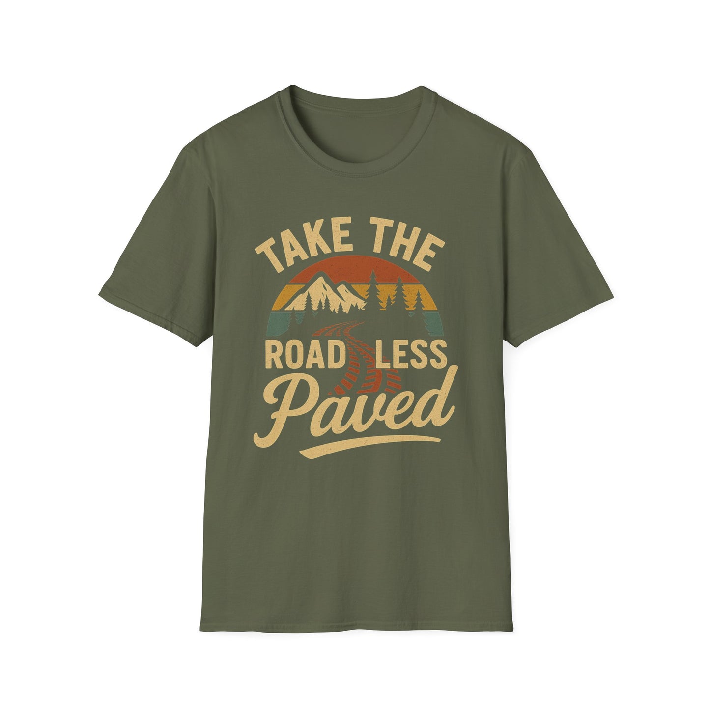 Take The Road Less Paved Retro T-Shirt