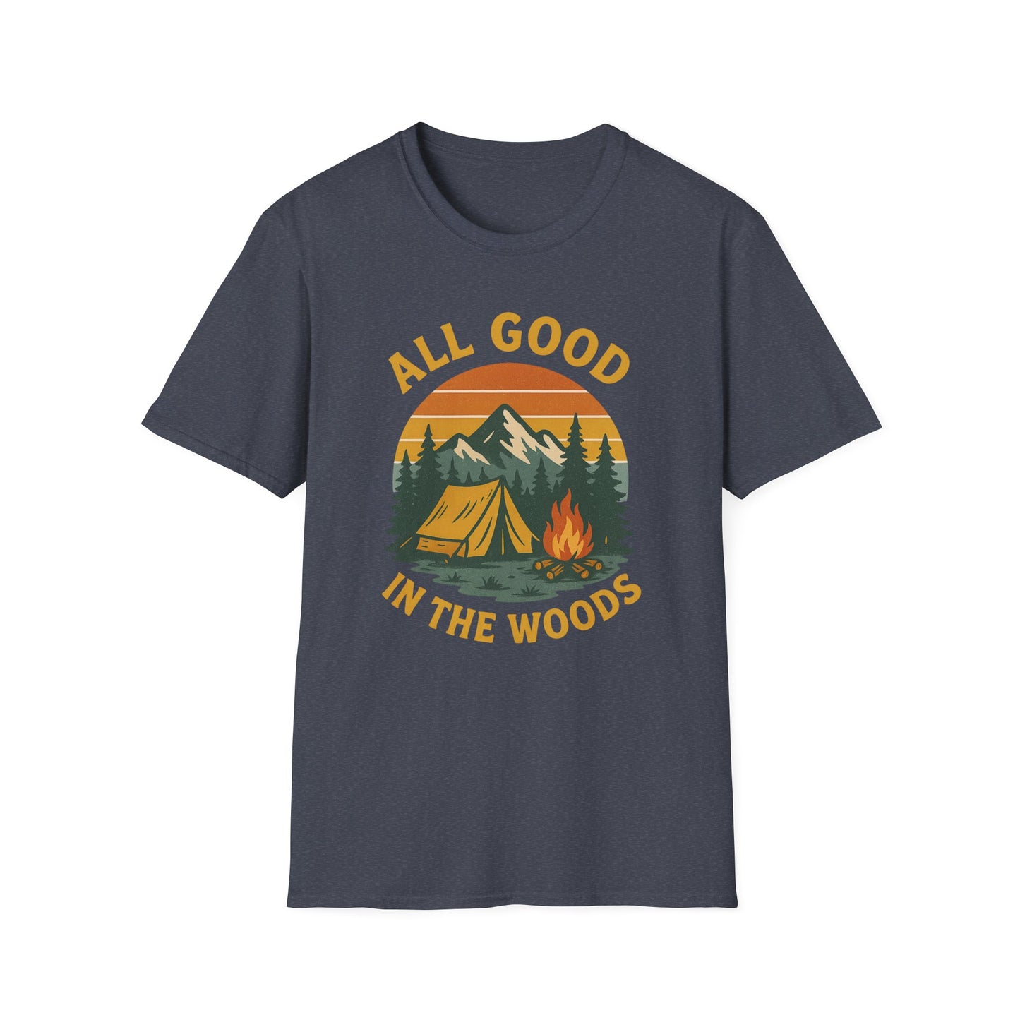 All Good In The Woods Retro Sunset T-Shirt