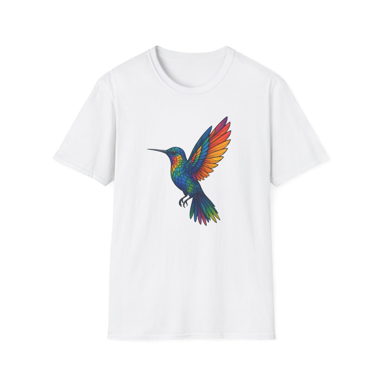 Colorful Stained Glass Hummingbird T-Shirt