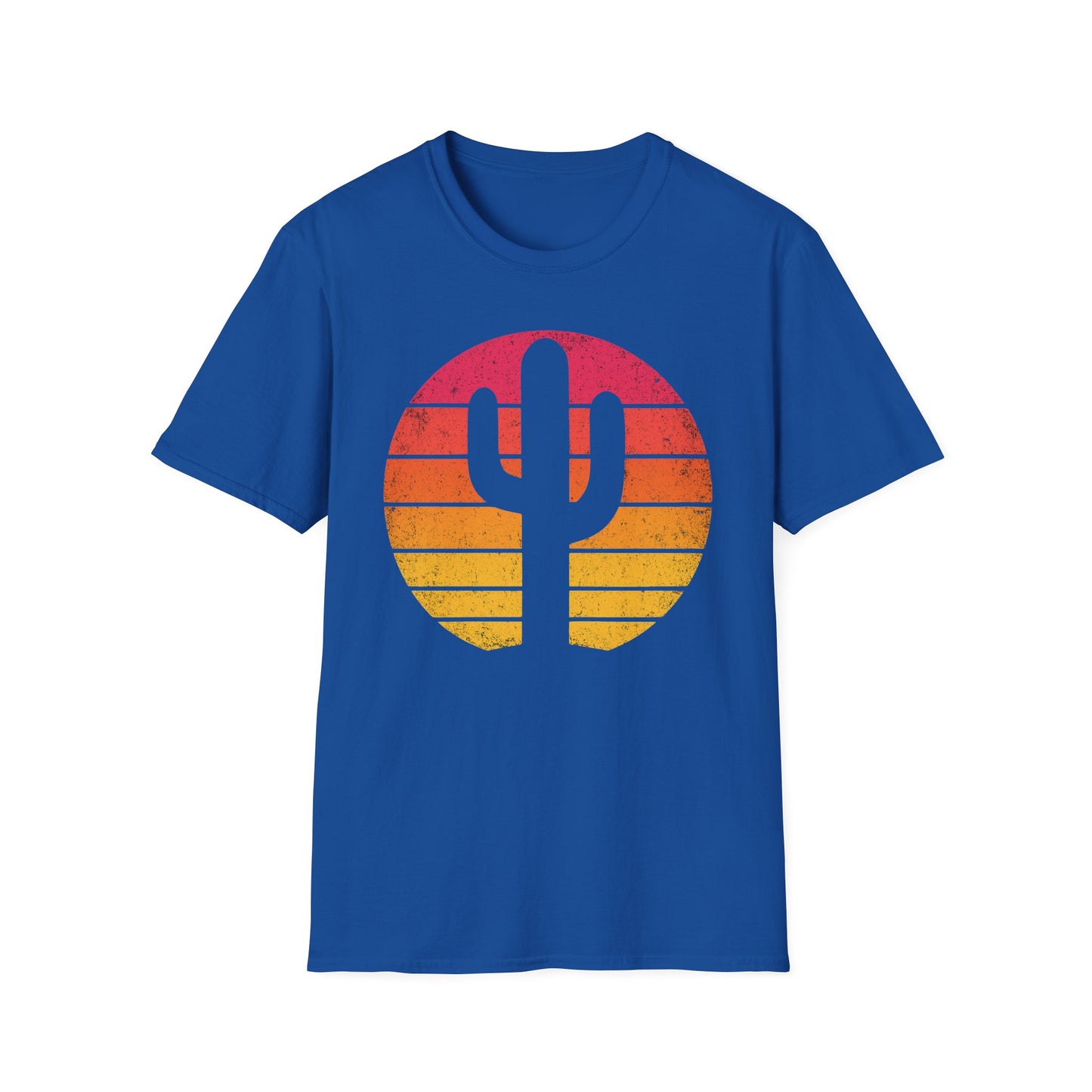 Retro Sunset Cactus Silhouette T-Shirt